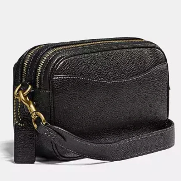 - COACH WILLOW CAMERA BAG CROSSBODY BLACK  PEBBLED LEATHER - Picture 2 of 5